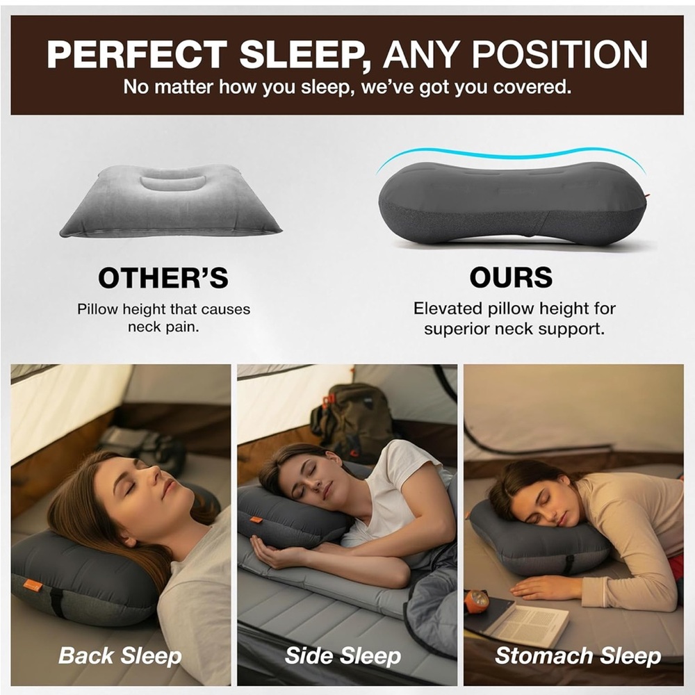Inflatable camping pillow - Picture 4 of 8